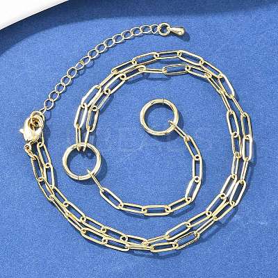 Brass Paperclip Chain Y Lariat Necklaces NJEW-H087-06F-G-1