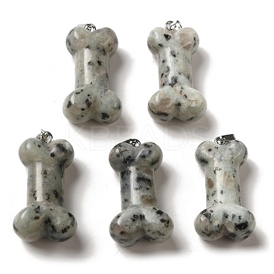 Natural Sesame Jasper Pendants G-K353-02P-01-1
