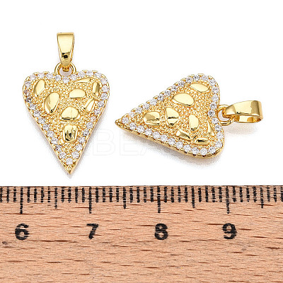Brass Micro Pave Cubic Zirconia Pendants KK-N254-241G-1