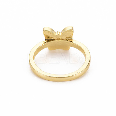 Rack Plating Light Gold Alloy Enamel Rings RJEW-Q163-004-RS-1