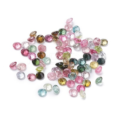 Faceted Natural Multicolor Tourmaline Cabochons G-I295-05C-02-1