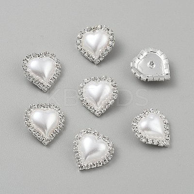 1-Hole Alloy Rhinestone Shank Buttons LS-BUTT-WH0028-104B-1