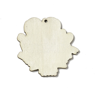 Father's Day Single Face Printed Aspen Wood Big Pendants WOOD-G014-31-1
