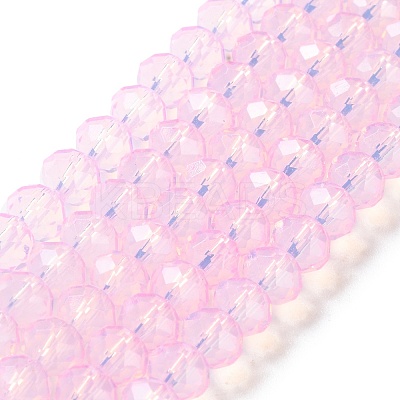 Baking Paint Transparent Glass Beads Strands X-DGLA-A034-J8MM-D09-1