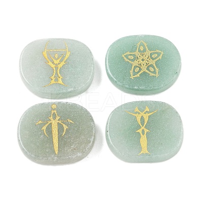 4Pcs 4 Styles Natural Green Aventurine Display Decorations G-F786-02C-05-1