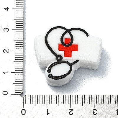 Medical Treatment Theme Stethoscope Silicone Beads SIL-G010-02B-1