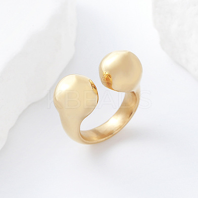 304 Stainless Steel Cuff Open Rings RY3631-8-1