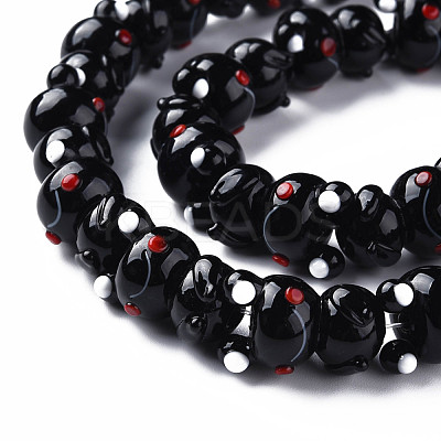 Handmade Bumpy Lampwork Beads Strands LAMP-T007-16A-1