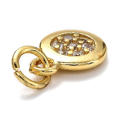 Brass Micro Pave Cubic Zirconia Charms ZIRC-H119-09G-1
