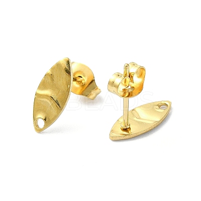 304 Stainless Steel Stud Earring Findings STAS-L024-003G-08-1