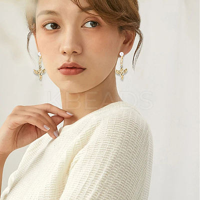 16Pcs 2 Colors Brass Clip-on Earring Findings KK-BBC0022-29-1