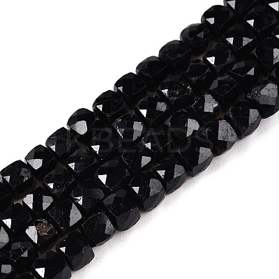 Natural Black Tourmaline Beads Strands G-N342-109A-1