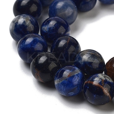 Natural South Africa Sodalite Beads Strands G-S259-35-12mm-01-1
