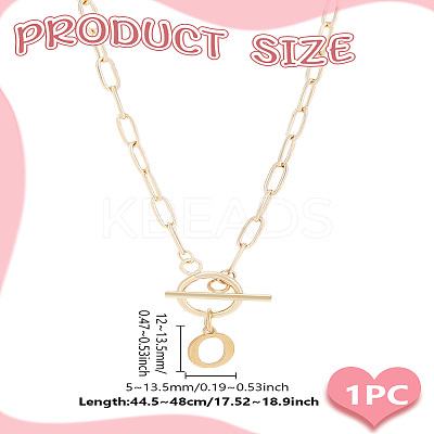 304 Stainless Steel Letter Pendant Necklaces NJEW-LP0001-52O-G-1