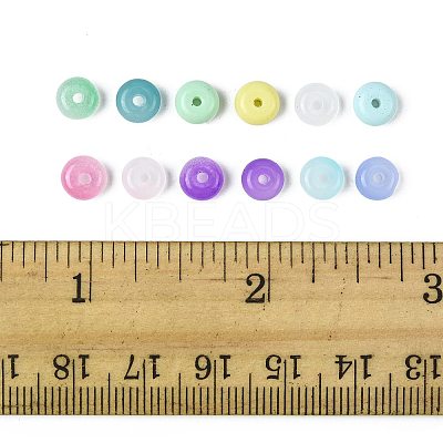120Pcs 2 Colors Baking Paint Imitation Jade Glass Beads DGLA-FS0001-21A-1