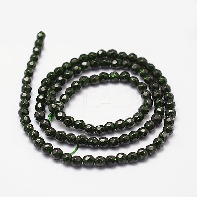 Synthetic Green Goldstone Beads Strands G-N0178-04-6mm-1