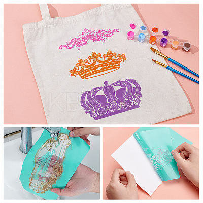 Self-Adhesive Silk Screen Printing Stencil DIY-WH0173-001-M-1