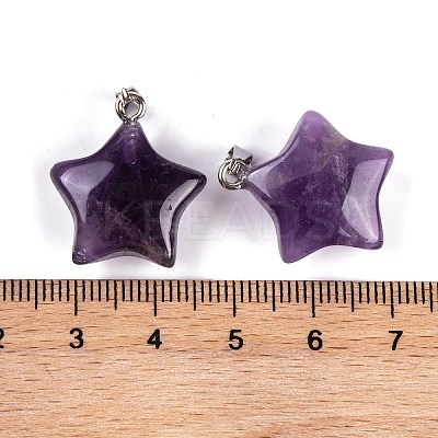 Natural Amethyst Pendants G-Q172-09P-07-1