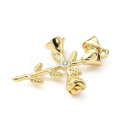 Brass Micro Pave Cubic Zirconia Pendants KK-Z120-54G-05-1