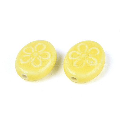 Handmade Porcelain Ceramic Beads PORC-T134-21B-1