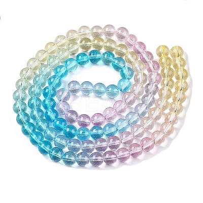 Baking Paint Transparent Glass Beads X-DGLA-M001-8mm-03-1