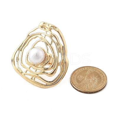 Round Alloy Adjustable Rings for Women RJEW-B108-04KCG-1