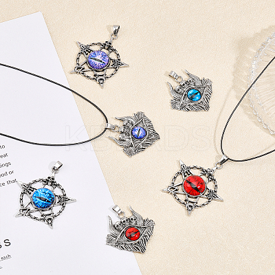 12Pcs 6 Style Glass Pendants FIND-CA0006-94-1