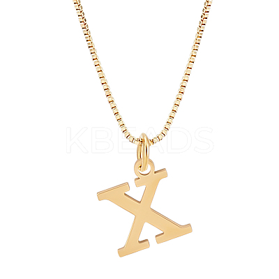 1pc 304 Stainless Steel Letter Pendant Necklaces NJEW-LP0001-38X-G-1