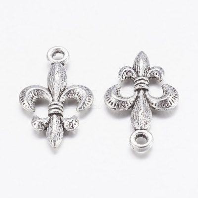Tibetan Style Alloy Metal Fleur De Lis Pendants X-EA8747Y-1
