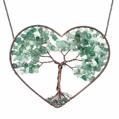 Natural Natural Green Aventurine Big Pendants G-T133-R07E-1