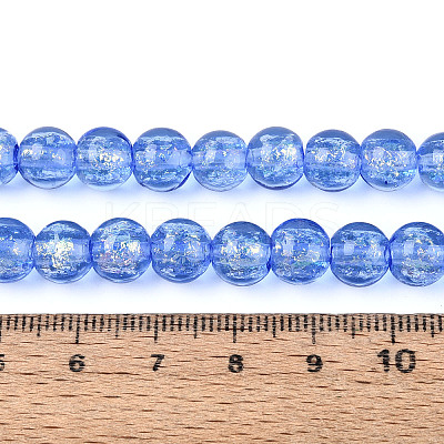 Handmade Foil Lampwork Beads Strands FOIL-K003-06A-14-1
