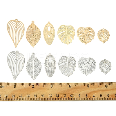 24Pcs 12 Styles Brass Pendants KKC-FS0001-01-1