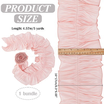 Polyester Ruffled Ribbon DIY-WH0632-77A-1