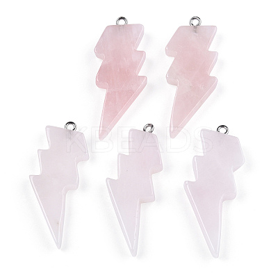Natural Rose Quartz Pendants G-N332-53-A20-1