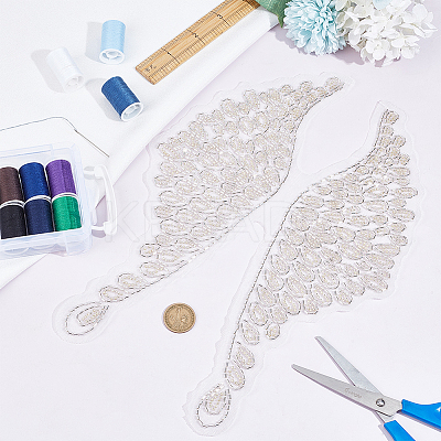 Tube Beaded  Embroidered Long Floral Shirt Sticker Costume Accessories FIND-WH0152-164-1