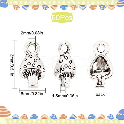 60Pcs Tibetan Style Alloy Charms TIBEP-SC0002-26-1