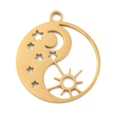 Ion Plating(IP) 304 Stainless Steel Pendants STAS-B056-26G-02-1