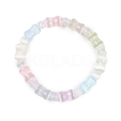 Natural Selenite Beaded Stretch Bracelets for Women BJEW-F481-02-1