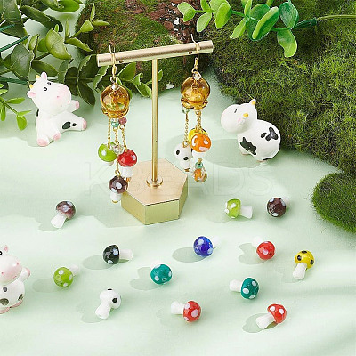 300Pcs 10 Colors Opaque Glass Beads GLAA-GO0001-02-1
