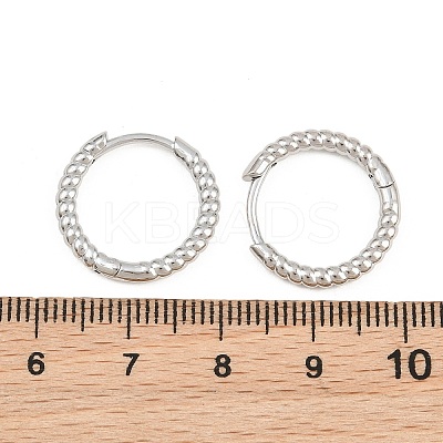 Brass Huggie Hoop Earrings KK-CBA8324-18A-P-1