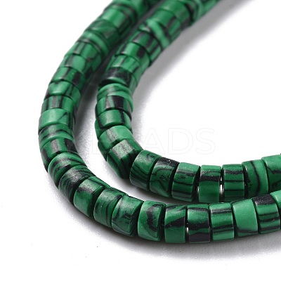 Synthetic Imitation Malachite Beads Strands G-P468-15-1