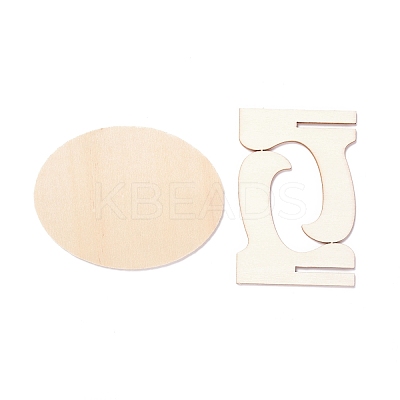 Oval Wooden Mini Chalkboard Signs AJEW-M035-01-1