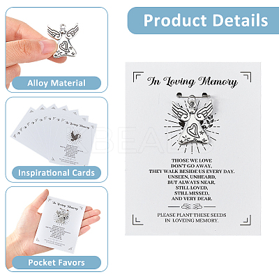 DIY Funeral Memorial Charm Keepsakes Brooch Making Kit DIY-FH0006-35A-1