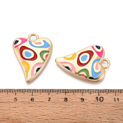 Rack Plating Alloy Enamel Pendants PALLOY-T091-15B-1