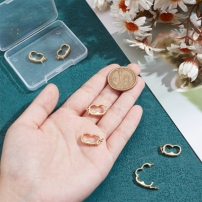6Pcs Rack Plating Brass Micro Pave Cubic Zirconia Twister Clasps ZIRC-UN0001-08G-1