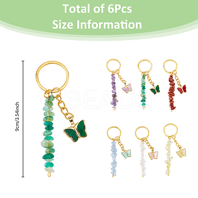 6Pcs 6 Styles KEYC-FH00008-1