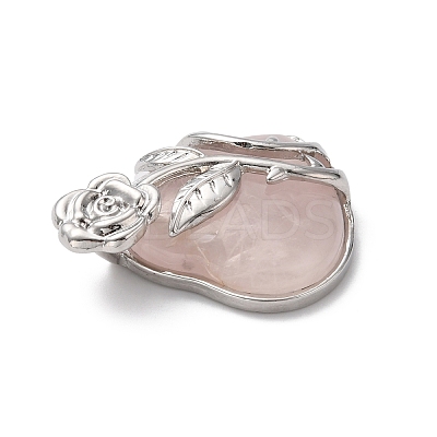 Natural Rose Quartz Pendants G-B042-01P-04-1