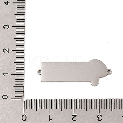 304 Stainless Steel Sky Blue Enamel Connector Charms STAS-P377-14P-A-1