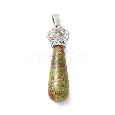 Natural Unakite Pendants G-G976-01P-07-1