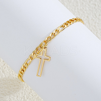 Hollow Cross Alloy Charm Bracelets WG9D531-01-1
